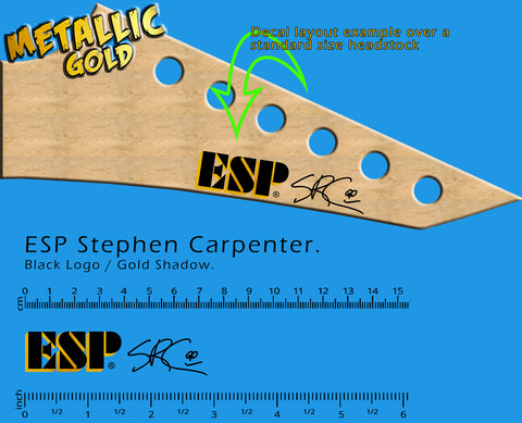 ESP Stephen Carpenter BLACK - GOLD Shadow