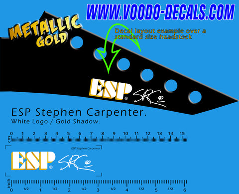 ESP Stephen Carpenter WHITE - GOLD Shadow