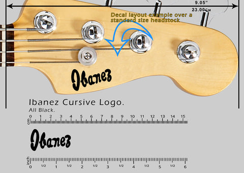 Ibanez Cursive Logo BLACK