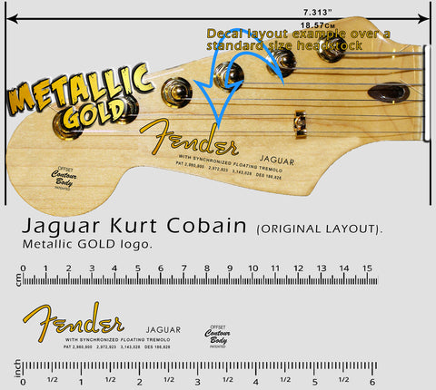 Jaguar Kurt Cobain - LEFTY - GOLD (Original Layout)