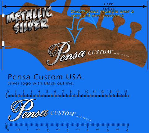 Pensa Custom USA SILVER Lettering