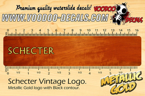 Schecter Vintage Logo - GOLD
