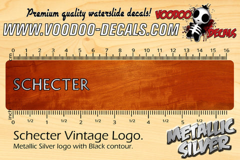 Schecter Vintage Logo - SILVER