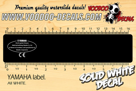 Yamaha Label - WHITE