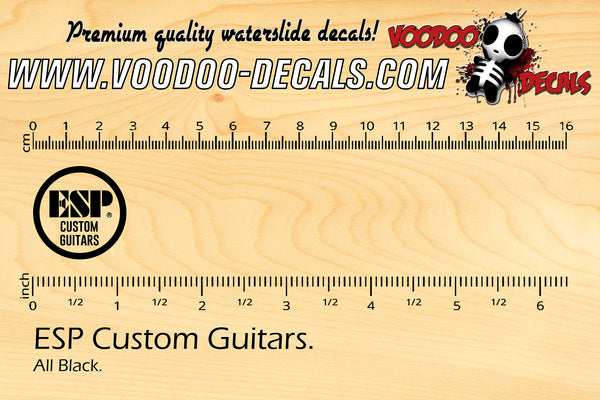 ESP Custom Guitars ALL BLACK – Voodoo Decals