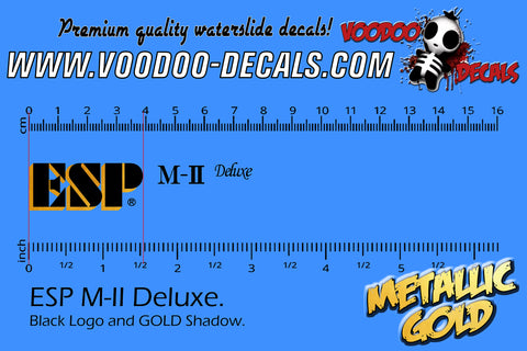 ESP M-II Deluxe Logo Black/Gold Shadow