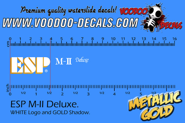 ESP M-II Deluxe Logo White/Gold Shadow