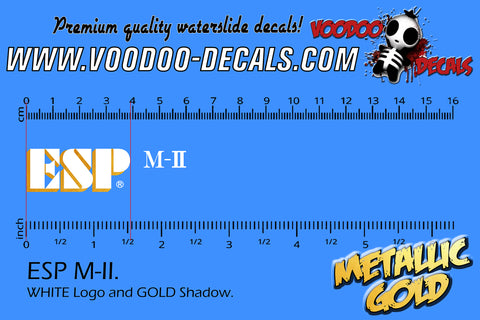 ESP M-II Logo White/Gold Shadow
