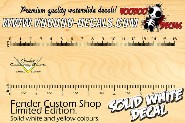 Fender Custom Shop Limited Edition (White & Yellow) BLACK LETTERING