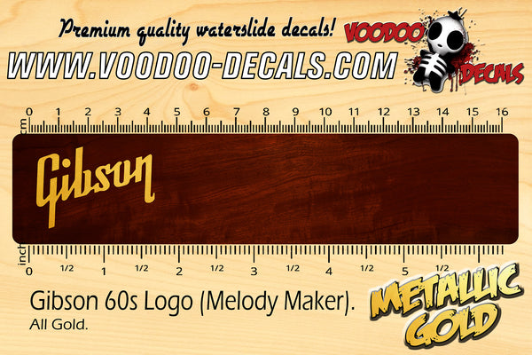 Gibson 60s Logo (Melody Maker) GOLD