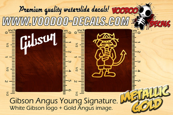 Gibson Angus Young Signature (White logo / Gold Angus)