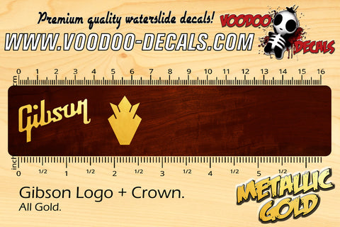 Gibson Logo + Crown GOLD