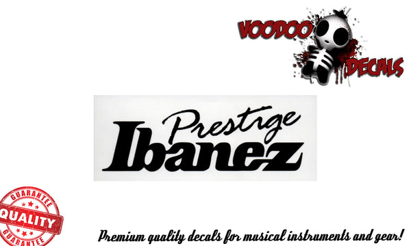 Ibanez Prestige Vinyl Decal - ALL BLACK