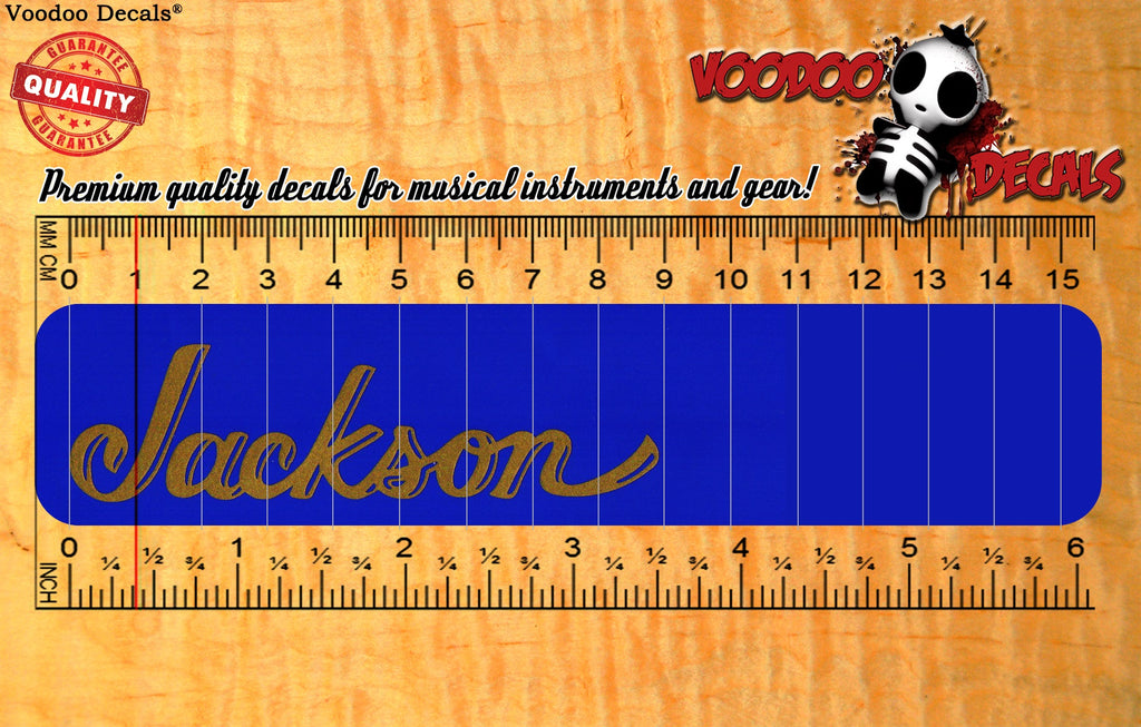 Jackson Inlay Sticker Jackson Vinyl decal - ALL GOLD – Voodoo Decals