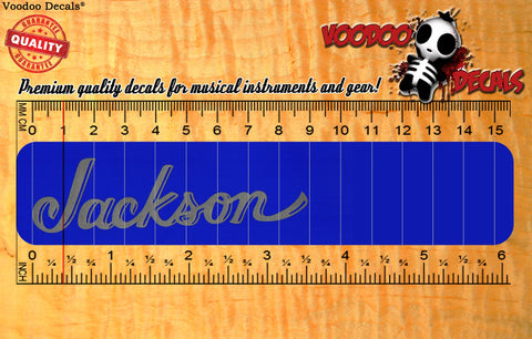 Jackson Vinyl decal - ALL SILVER