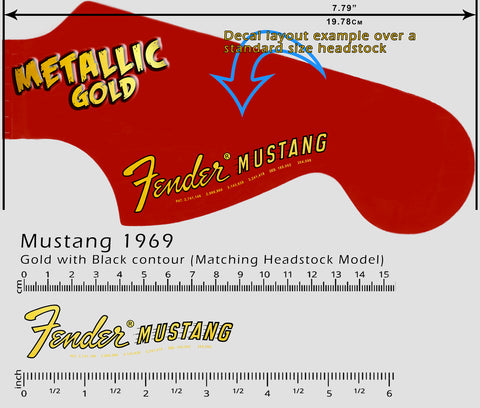 Mustang 1969 Gold (Matching Headstock)