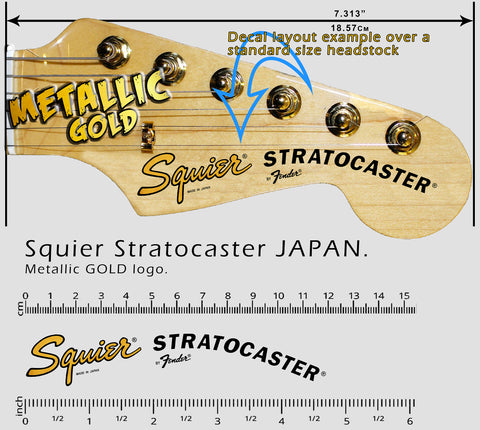 Squier Stratocaster Japan - Gold logo