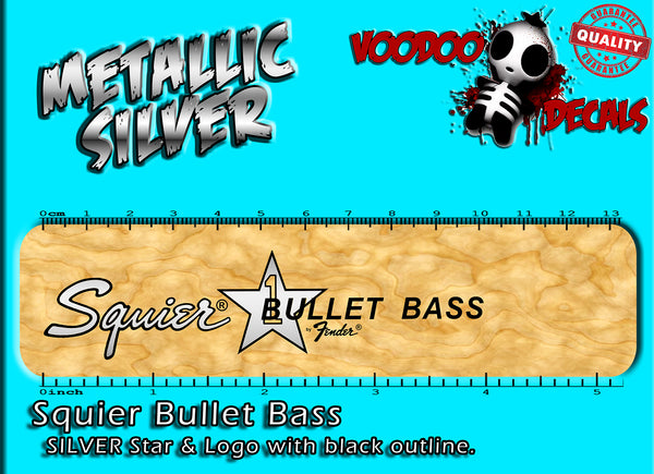 Squier Bullet Bass - Silver and Black