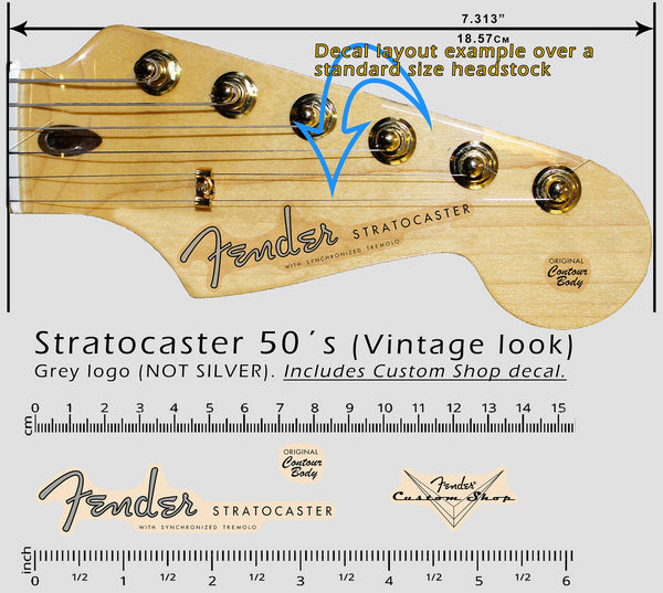 Stratocaster 1954-1960 (GREY LOGO - VINTAGE LOOK) NON-METALLIC