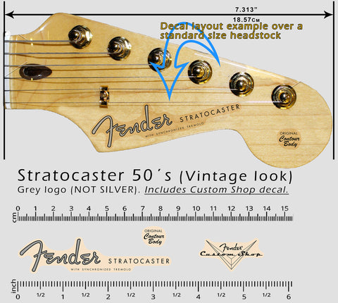 Stratocaster 1954-1960 (GREY LOGO - VINTAGE LOOK) NON-METALLIC