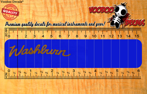 Washburn vinyl decal - Peal and Stick - ALL GOLD